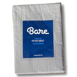 New in package. Bare microfiber 1800 thread count sheet in Gray. Size Twin XL.